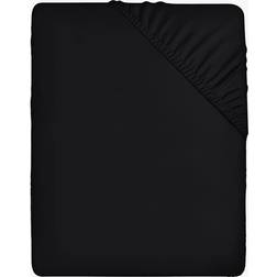 Utopia Bedding Deep Pocket Soft Brushed Bed Sheet Black (200x180cm)