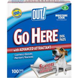 Out Go Here Absorbent Pet and Puppy Training Pads 100-pack