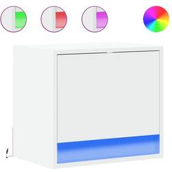 vidaXL 852075 White Bedside Table 31x45cm