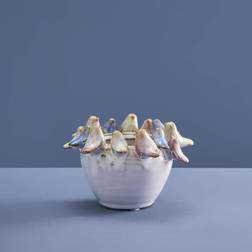 WERNS Pot with Birds S White Bowl 12.5cm