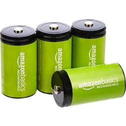 Amazon Basics D Cell Rechargeable Batteries 10000mAh 4-pack