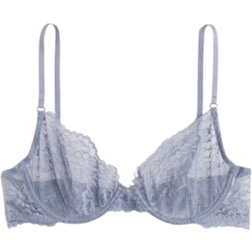 H&M Underwire Lace Bra - Dusty Blue