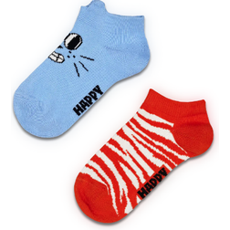 Happy Socks Kid's Low Cat Socks 2-pack - Light Blue