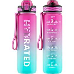 QLUR With Straw and Time Marker Water Bottle 1L
