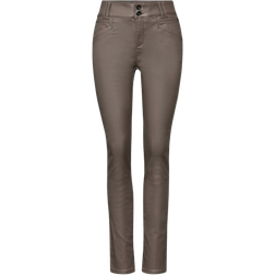 Street One Coated York Trousers - Cedar Brown