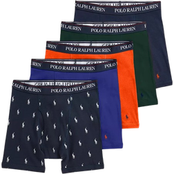 Polo Ralph Lauren Men's Classic Fit Boxer Briefs 5-pack - Green/Orange/Blue Assorted