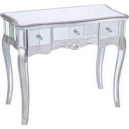 Melody Maison Mirrored Dressing Silver Dressing Table 46x90cm