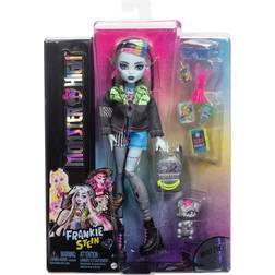 Mattel Monster High Frankie Stein Fashion Doll with Pet Watzie & Accessories HXH73