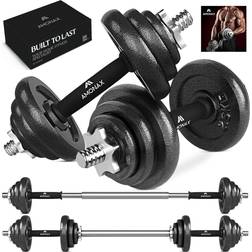 Amonax Cast Iron Adjustable Dumbbells Weight Set 20kg