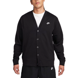 Nike Men's Club Knit Fairway Cardigan - Black/White