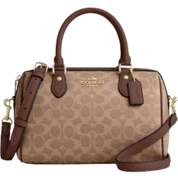 Coach Rowan Satchel Bag In Signature Canvas - Gold/Tan/Brown