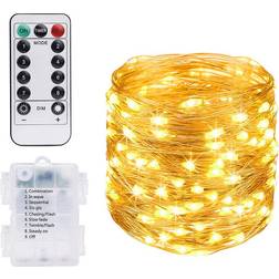 Vicloon 10m 100 LED Golden Ljusslinga 100 Lampor