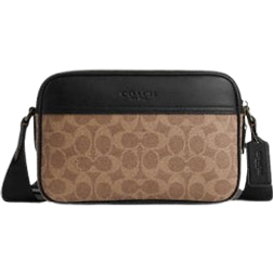 Coach Graham Crossbody Bag In Signature Canvas - Qb/Tan/Black