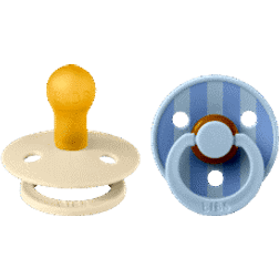 Bibs Round Nipple Baby Pacifier 2 Pack