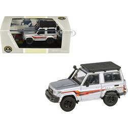 2014 Toyota Land Cruiser LC 71 Silver Metallic with Graphics 1/64 Diecast Model Car by Paragon Models