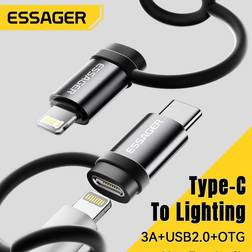 Essager (IOS female To C male, black) 3a Fast Charging Usb C To Lightning Adapter