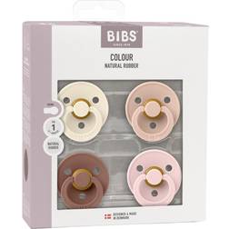 Bibs Colour Latexnapp 4-pack Size 1 (Ivory/Blush/Woodchuck/Blossom)