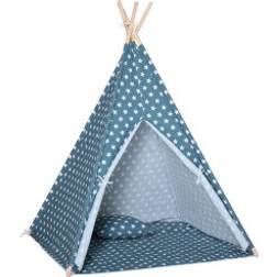 Northio Lasten Teltta Tipi Indoor Outdoor Kokoontaittuva Lastenhuone Sininen 120X120X155Cm