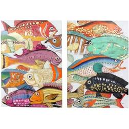 WERNS Colorful Fishes Multicolour Väggdekor 70x100cm 2st