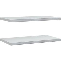 vidaXL Silver Shelves 2 Pcs 75 x 40 x 3 cm Wall Shelf