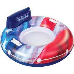 PoolCandy Baby Toys Kids Toys Stars & Stripes RealPrint River Tube w/ Back Rest, Multi from Maisonette