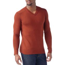 Perry Ellis Tech Knit Sweater T-Shirt - Russet Brown/Red