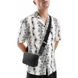 ASOS DESIGN Faux Leather Cross Body Camera Bag - Black