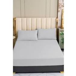 Ezysleep 100% Egyptian Cotton Silver Fitted - Double Bed Sheet