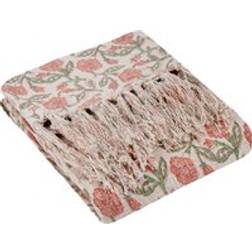 Paoletti Delphine Printed Cotton Throw 130 x 170 cm - Blankets Orange, Pink