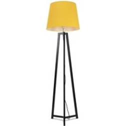 ValueLights Lottie Black Wood Tripod - One Size Floor Lamp