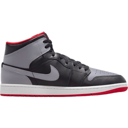 Nike Air Jordan 1 Mid M - Black/Fire Red/White/Cement Grey