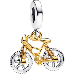 Pandora Spinning Wheels Bicycle Dangle Charm - Silver/Gold