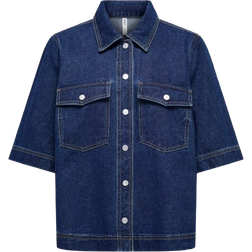 Only Belle Denim Shirt - Blue/Dark Blue