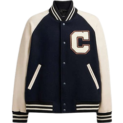 Coach Varsity Jacket - Navy/Cream