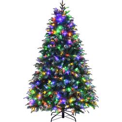 Costway Pre-Lit Snowy Green Christmas Tree 152.4cm