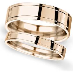 Goldsmiths D Shape Standard Wedding Ring - Rose Gold