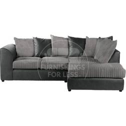 B&Q Luxor Jumbo Cord 4 Seater Corner Sofa