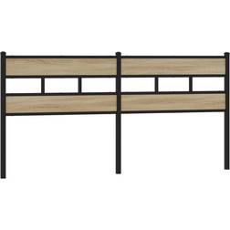 vidaXL Sonoma Oak Iron And Engineered Wood Headboard 200cm