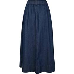 Neo Noir Yara Denim Long Skirt - Dark Blue