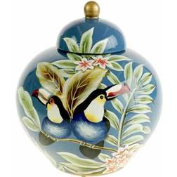 WERNS Lidded Blue Vas 26cm