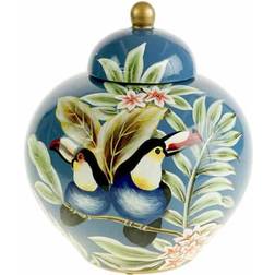 WERNS Lidded Blue Vase 26cm