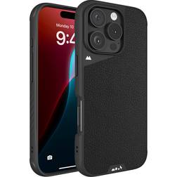 Mous for iPhone 16 Pro Case MagSafe Compatible Limitless 6.0 Black Leather Protective Shockproof Phone Cover
