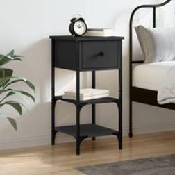 Berkfield Home Cabinet Black 34 x 36 x 70 cm Bedside Table