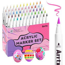 Arrtx Acrylic Brush Markers Set 60-pack