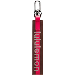 Lululemon Never Lost Keychain Wordmark - Ancient Copper/Glaze Pink/White