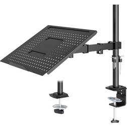 Redbat Laptop Arm for Laptop/Notebook up to 17 inch, Height Adjustable Laptop Arm for Desk Weight up to 8kg, Laptop Mount with 2 Mounting Options, VESA 75/100 for Monitor 13-32 inch