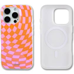 SONIX Case for iPhone 16 Pro Compatible with MagSafe 10ft Drop Tested Checkmate Pink