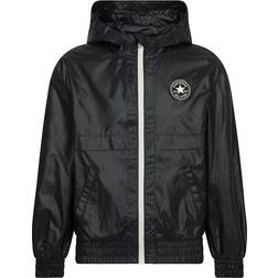 Converse Kid's Lightweight Windbreaker Jacket - Black