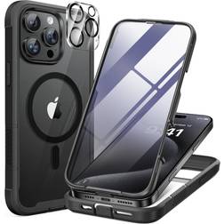 Miracase Magnetic Case with Built-in Glass Screen Protector for iPhone 16 Pro