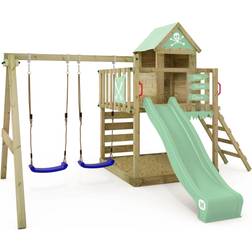 Wickey Wooden Climbing Frame Smart Cave Set Pastel Green